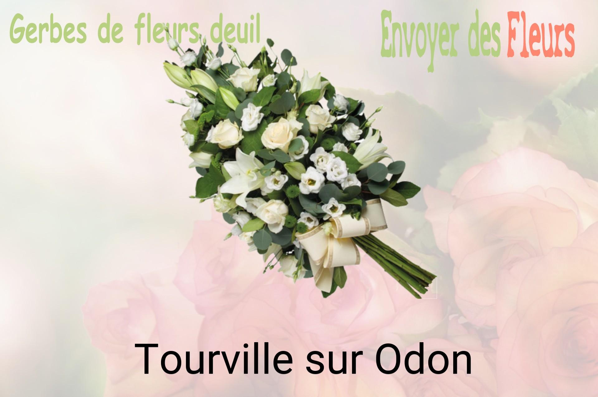 Gerbe de fleurs de deuil livrée à Tourville-sur-Odon
